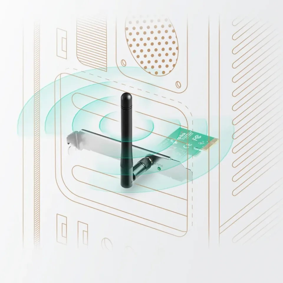 TP-LINK TL-WN781ND Wifi Wireless N PCI express 2,4 GHz 150Mbps