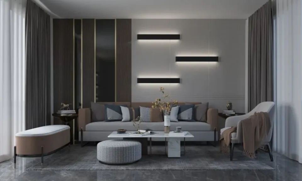 IMMAX NEO LÍNEA SMART nástěnné svítidlo 76cm 40W černé Zigbee 3.0, TUYA