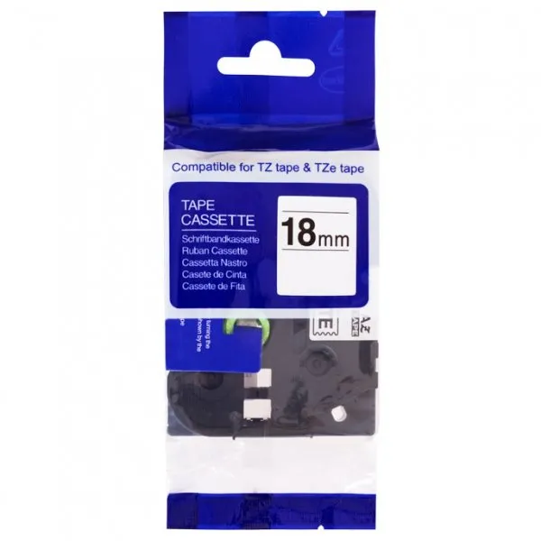 PRINTLINE kompatibilní páska s Brother HSe-651, 18mm, černý tisk/ žlutý podklad, bužírka