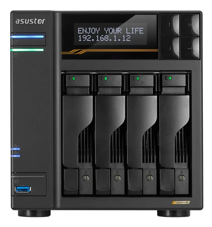 Asustor Lockerstor 4 Gen3 AS6804T 4x 2,5"/3,5" SATA III/ 16GB RAM/ Dual 10GbE/ 4x M.2 SSD