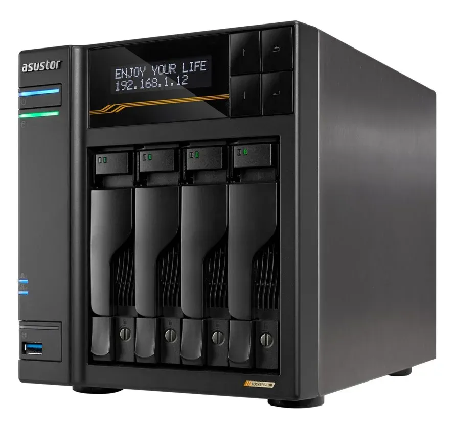 Asustor Lockerstor 4 Gen3 AS6804T 4x 2,5"/3,5" SATA III/ 16GB RAM/ Dual 10GbE/ 4x M.2 SSD