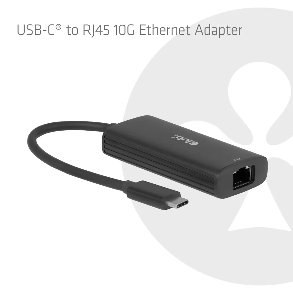 Club3D Adaptér USB-C na RJ45, 10Gb, M/F, 12cm