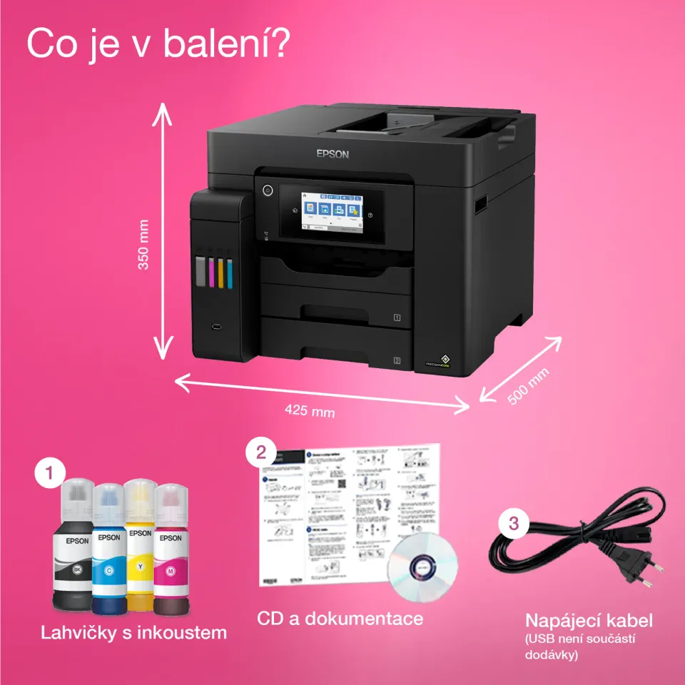 EPSON L6570 ECOTANK - MFC/A4/25ppm/USB/Ethernet/Wi-Fi Direct/LCD displej/ADF/Dup