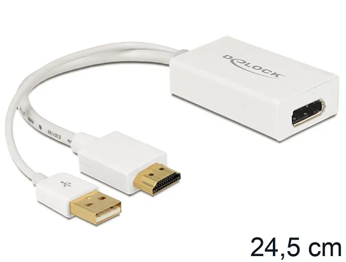 Delock Adaptér HDMI-A samec > Displayport samice