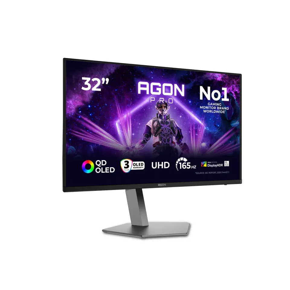 AOC AGON PRO/AG326UD/31,5"/QD-OLED/4K UHD/165Hz/0,03ms/Black/3R