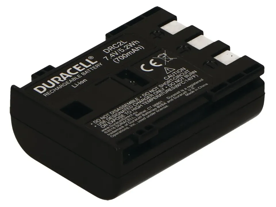 DURACELL Baterie - DRC2L pro Canon NB-2L, černá, 650 mAh, 7.4 V