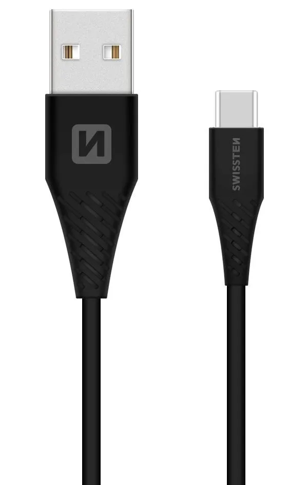 Swissten Datový Kabel Usb / Usb-C Černý 1,5M (9Mm)