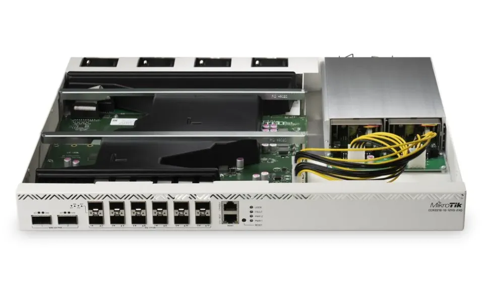 Mikrotik CloudCoreRouter CCR2216-1G-12XS-2XQ, 16x 2000MHz CPU, 16 GB RAM, 1x Gbit LAN, 12x SFP28, ...