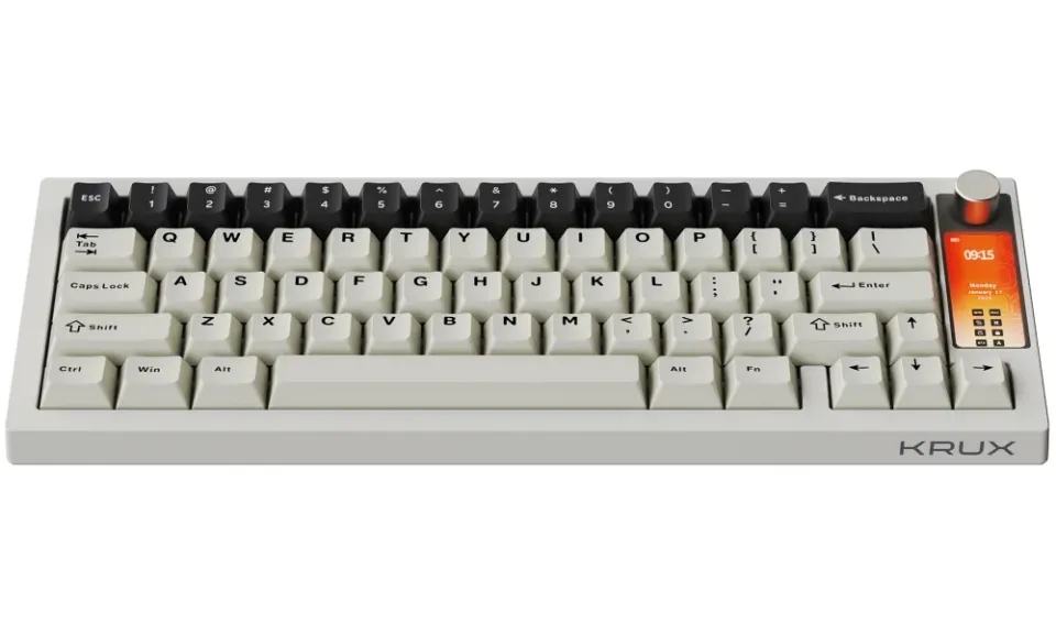 Krux mechanická klávesnice Drox / bezdrátová / Krux Violet sw./ ARGB / 2,4Ghz / BT / USB / display
