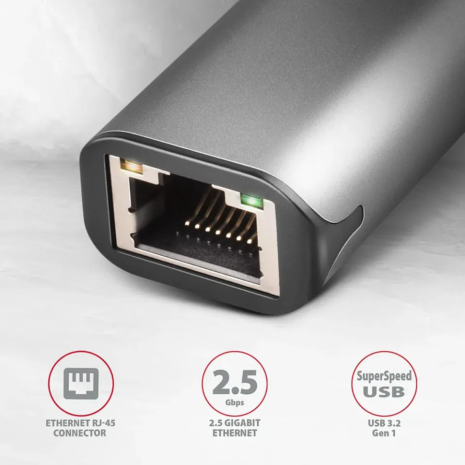 AXAGON ADE-25R SUPERSPEED USB-A 3.2 Gen 1 2.5 Gigabit Ethernet 10/100/1000/2500