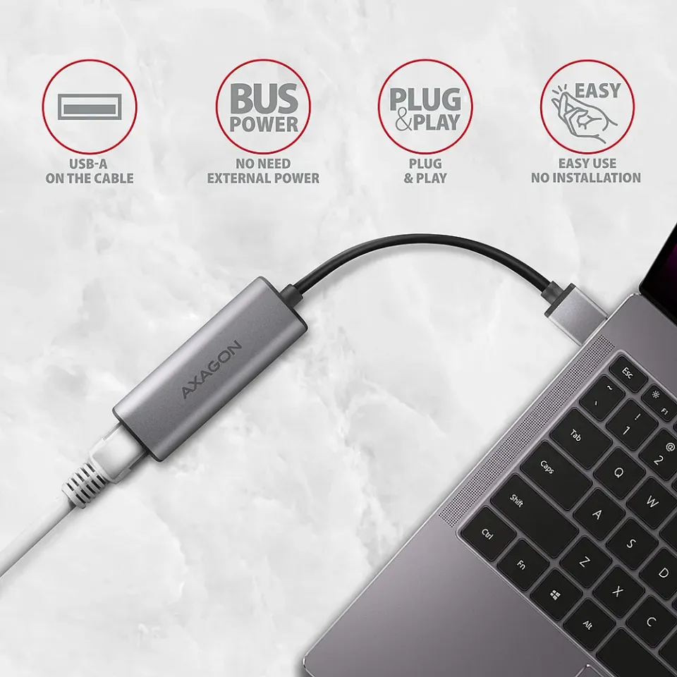 AXAGON ADE-25R SUPERSPEED USB-A 3.2 Gen 1 2.5 Gigabit Ethernet 10/100/1000/2500