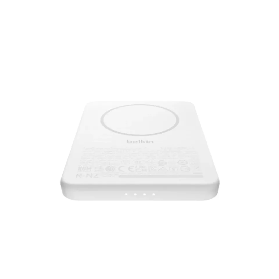 Belkin BOOST CHARGE Qi2 Magnetická Bezdrátová PowerBanka, 5000mAh, slim, bílá