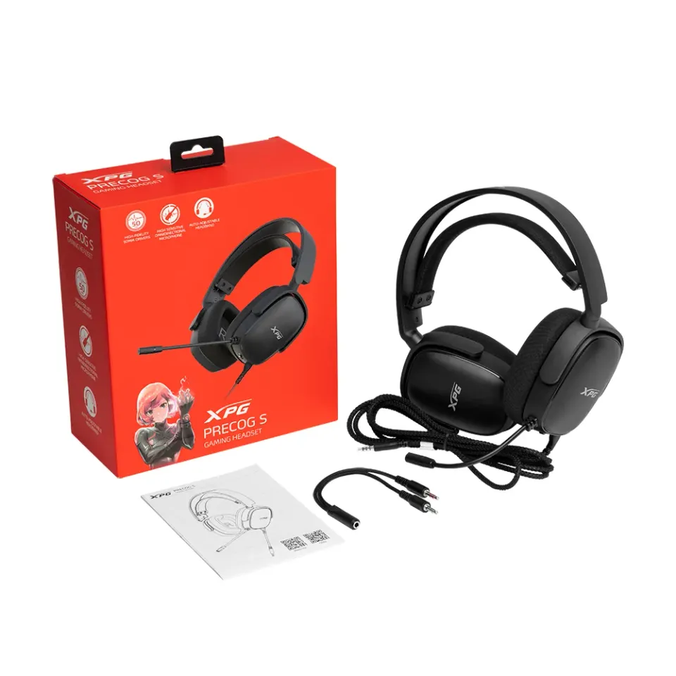 ADATA XPG herní sluchátka PRECOG S, drátové 3.5mm jack, černá