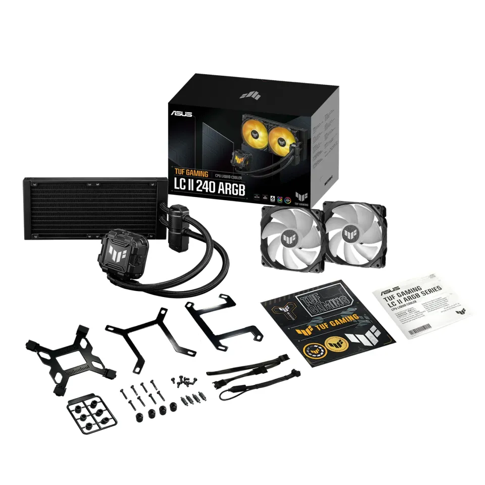 ASUS vodní chladič CPU AIO TUF GAMING LC II 240 ARGB, 2x120mm, LGA1851, AM5