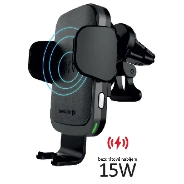 Swissten smart držák do ventilace auta s bezdrátovým nabíjením 15ws-grip w2-av5