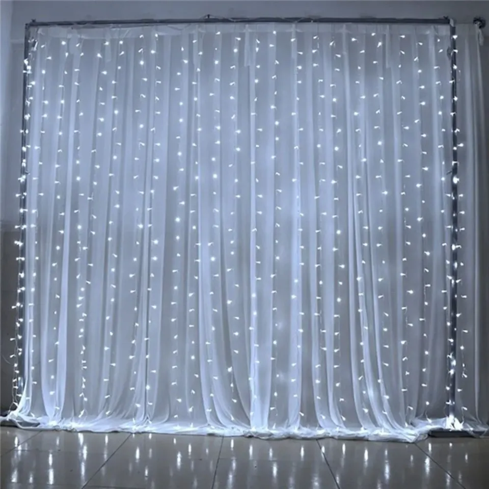COLORWAY LED girlanda/ vnitřní / 300 LED / délka 3 x 3m / studená bílá/ AC 220V