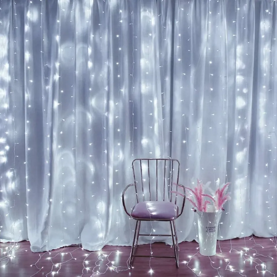 COLORWAY LED girlanda/ vnitřní / 300 LED / délka 3 x 3m / studená bílá/ AC 220V