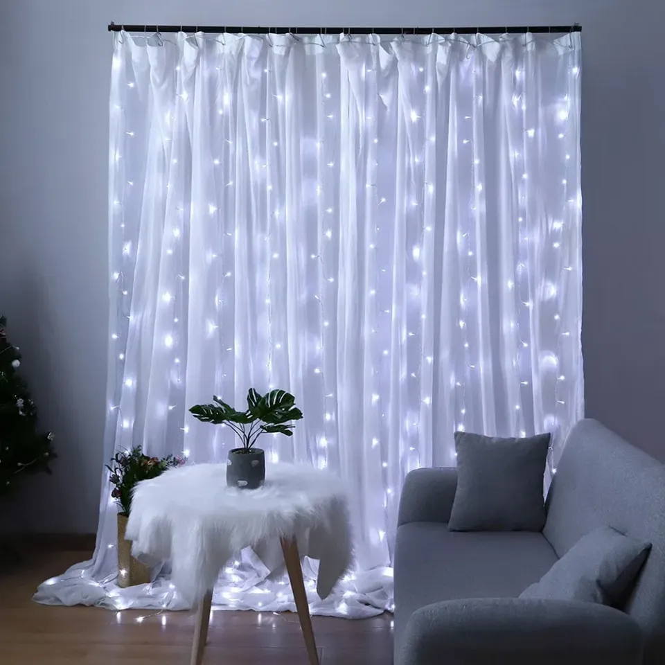 COLORWAY LED girlanda/ vnitřní / 300 LED / délka 3 x 3m / studená bílá/ AC 220V