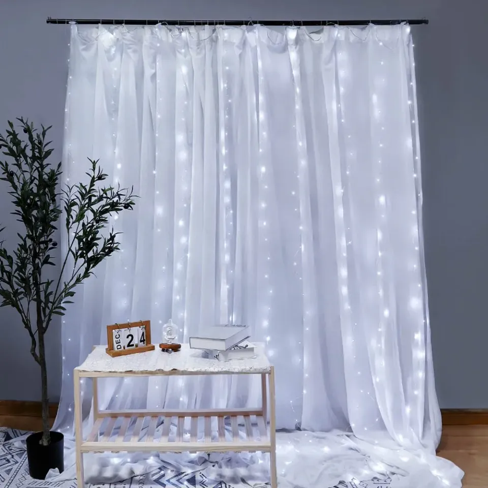 COLORWAY LED girlanda/ vnitřní / 300 LED / délka 3 x 3m / studená bílá/ AC 220V