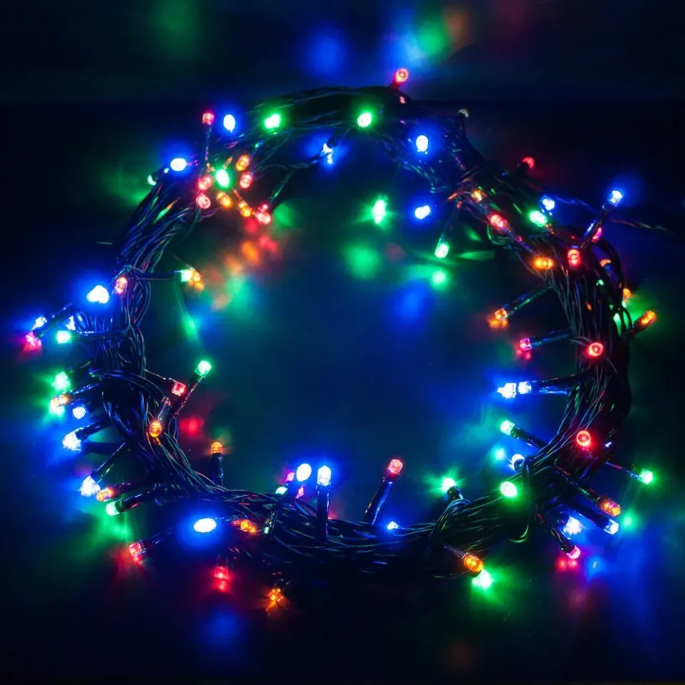 COLORWAY LED řetěz/ vnitřní / 100 LED / délka 10m / více barevný/ 8 funkcí/ napájení USB