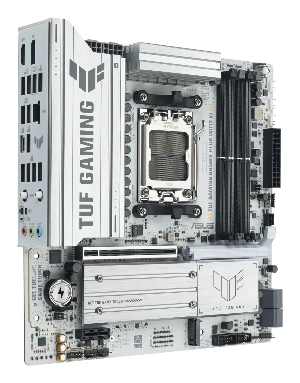 ASUS MB Sc AM5 TUF GAMING B850M-PLUS WIFI7 W, AMD B850, 4x DDR5, 1xDP1, 1xHDMI, WIFI, mATX
