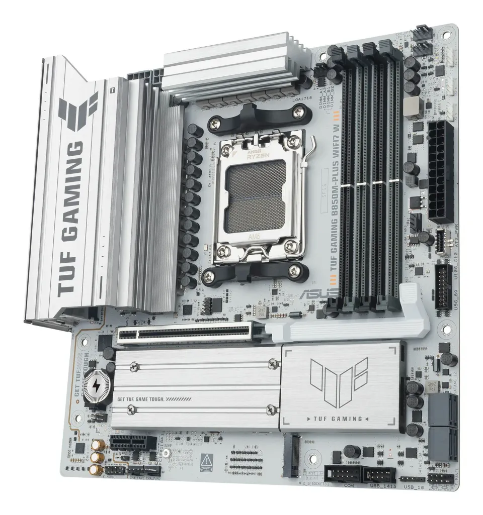 ASUS MB Sc AM5 TUF GAMING B850M-PLUS WIFI7 W, AMD B850, 4x DDR5, 1xDP1, 1xHDMI, WIFI, mATX