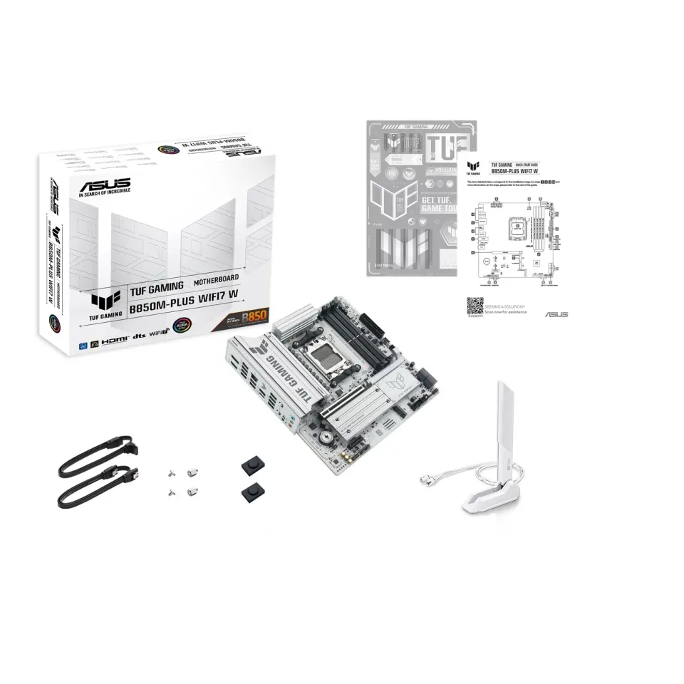 ASUS MB Sc AM5 TUF GAMING B850M-PLUS WIFI7 W, AMD B850, 4x DDR5, 1xDP1, 1xHDMI, WIFI, mATX