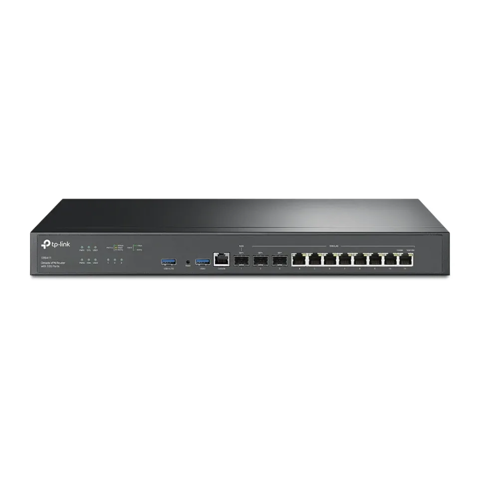 TP-Link ER8411 Omada VPN Router s porty 10G ((2× 10GE SFP+, 1× 1GE SFP, 8× 1GE,