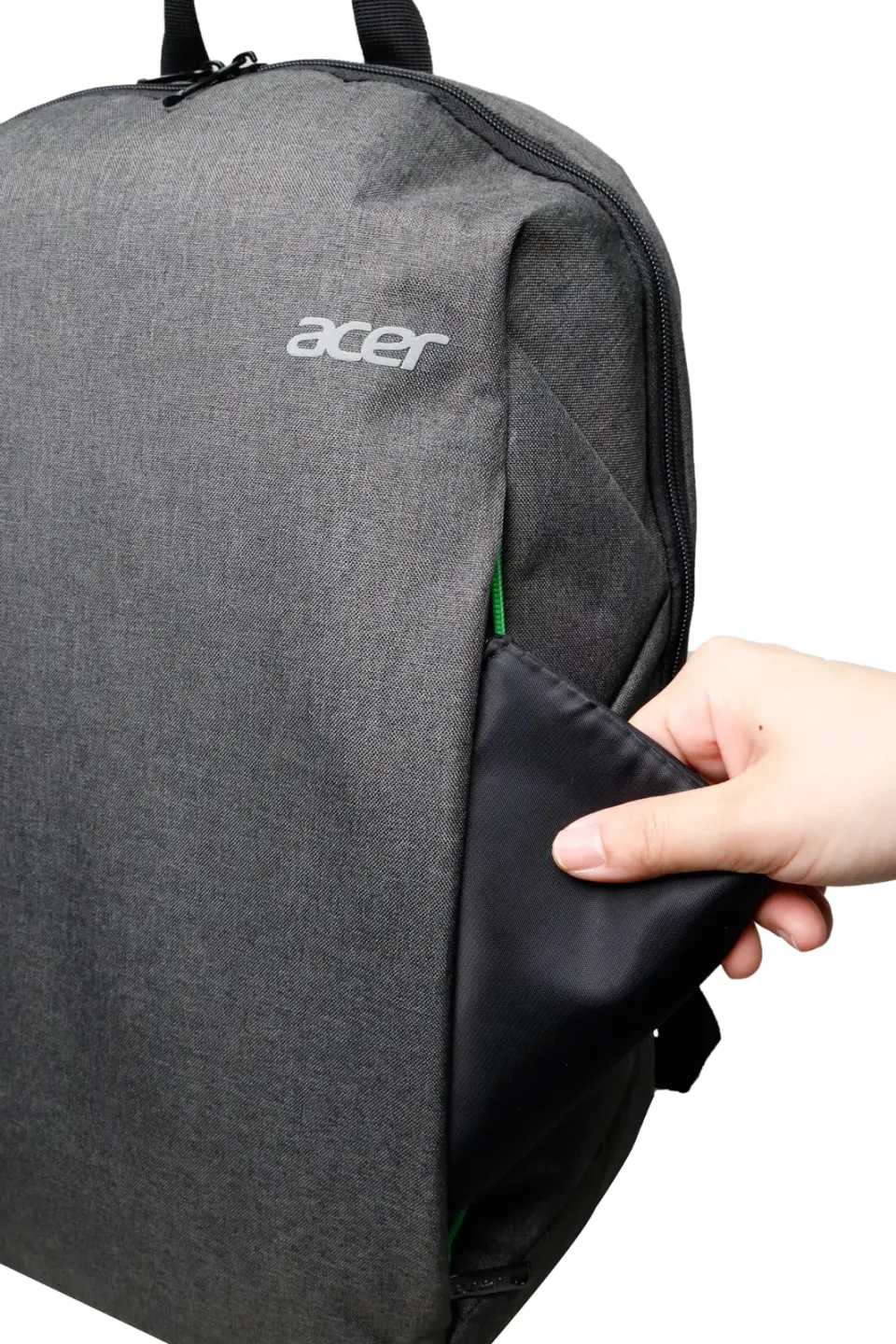 ACER urban backpack, grey & green, 15.6"