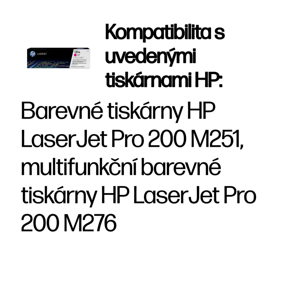 HP CF213A originální toner purpurový č.131A cca 1800str. (pro CLJ M251, M276, magenta)