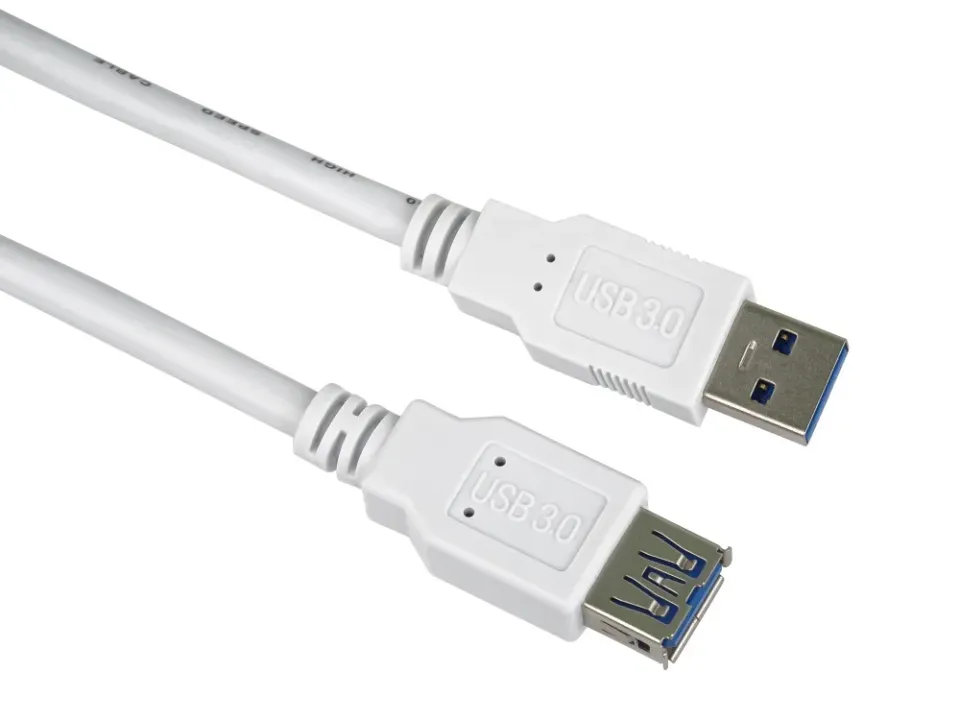 PremiumCord Prodlužovací kabel USB 3.0 Super-speed 5Gbps A-A, MF, 9pin, 0,5m bíl