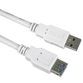 PremiumCord Prodlužovací kabel USB 3.0 Super-speed 5Gbps A-A, MF, 9pin, 0,5m bíl