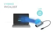 i-Tec USB-C METAL Gigabit Ethernet 10/100/1000 adaptér, LED, RJ45
