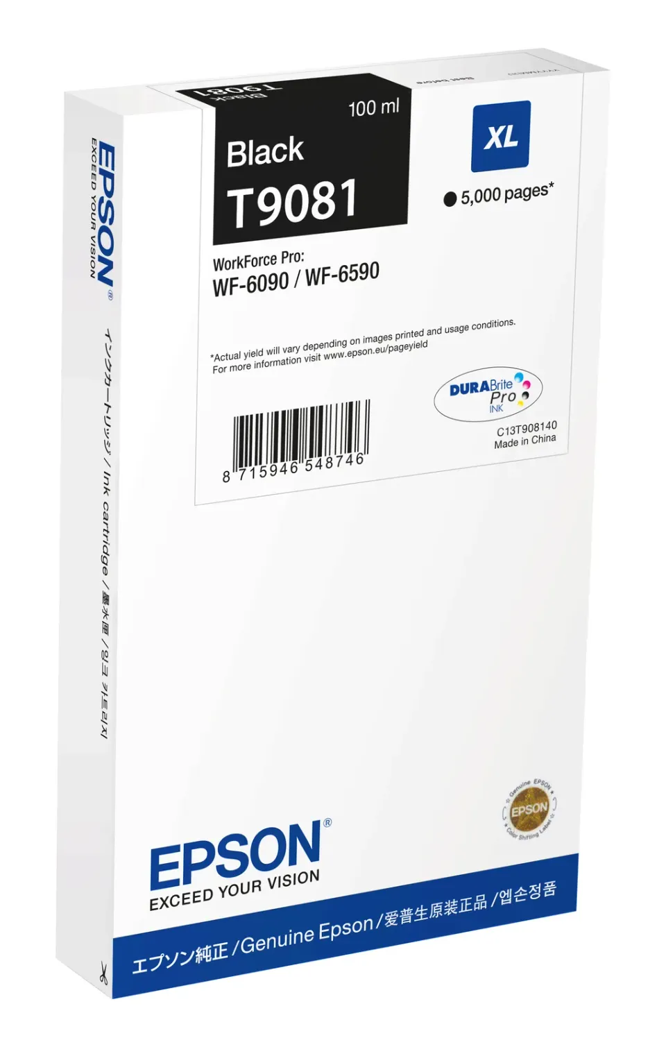 EPSON cartridge T9081 black XL (WF-6xxx)