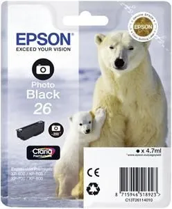 EPSON cartridge T2611 photo black (lední medvěd)