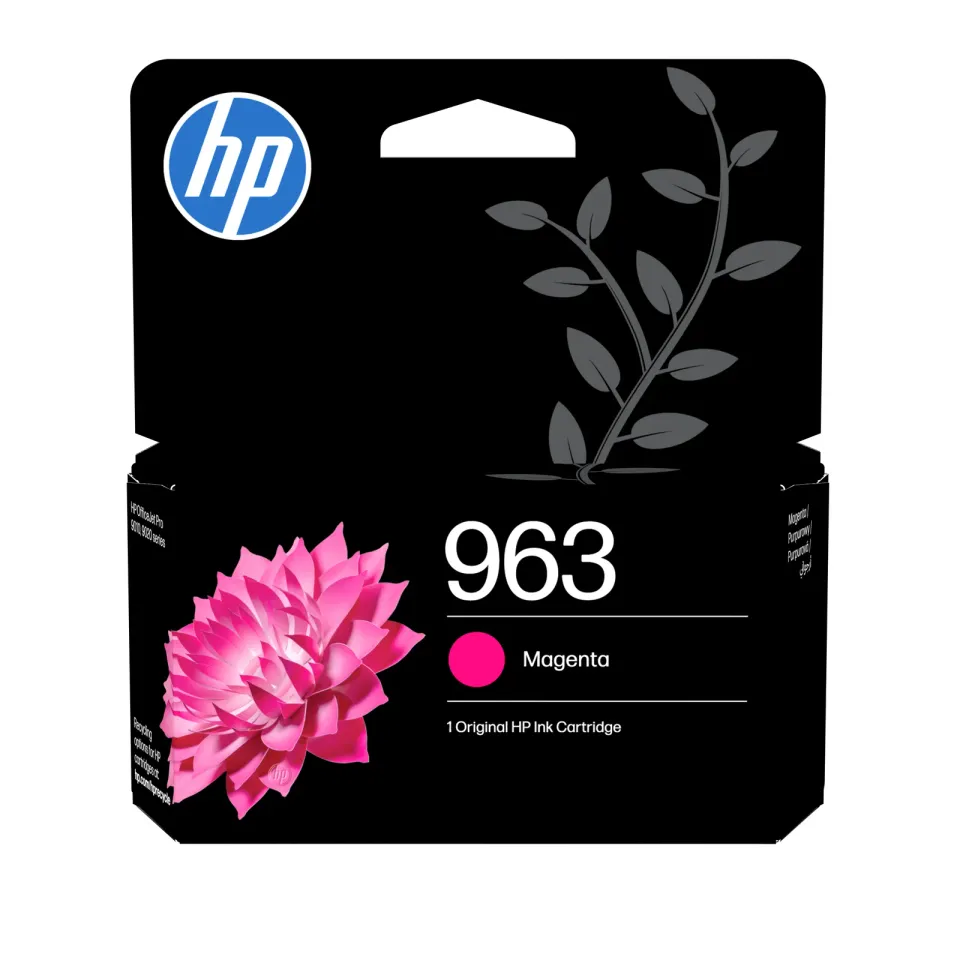 HP 3JA24AE originální náplň purpurová č.963 (magenta, cca 700 stran) (pro OfficeJet Pro 9010, 9013, 9020, 9023, 9022e)