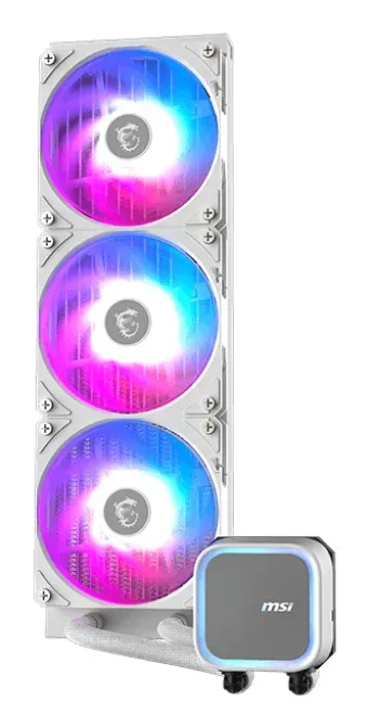 MSI vodní chladič CPU MAG CORELIQUID A13 360 WHITE/ 3x 120mm ARGB fan / bílý