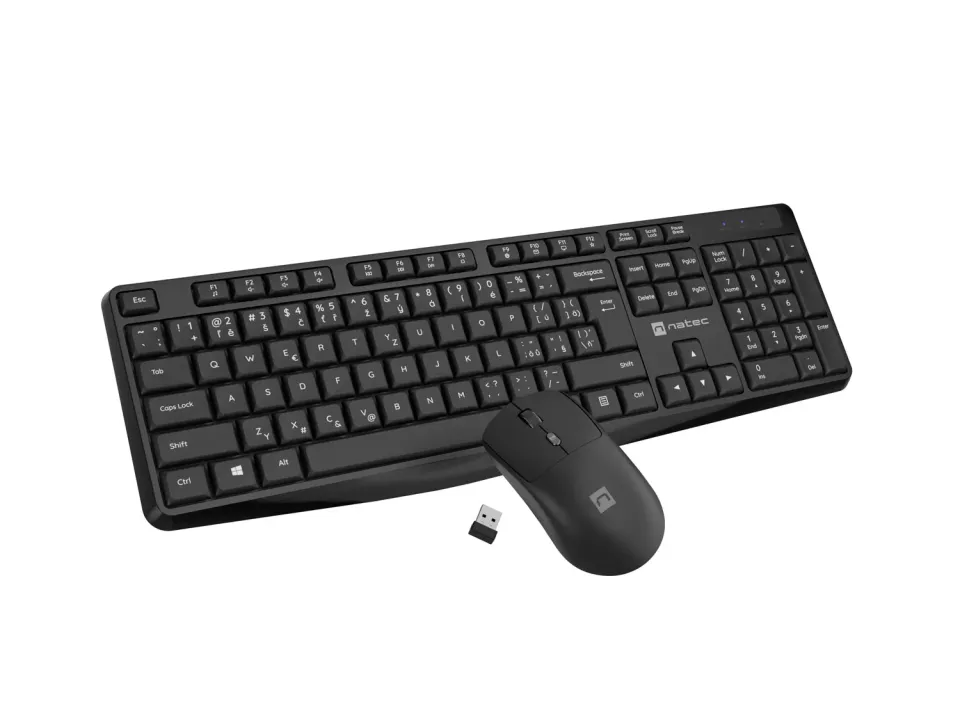 Bezdrátový set 2v1 klávesnice a myši Natec SQUID,