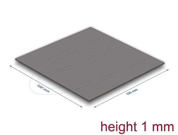 Delock Tepelně vodivá podložka 100 x 100 x 1 mm pro moduly M.2 3,2 W/mK - nízký