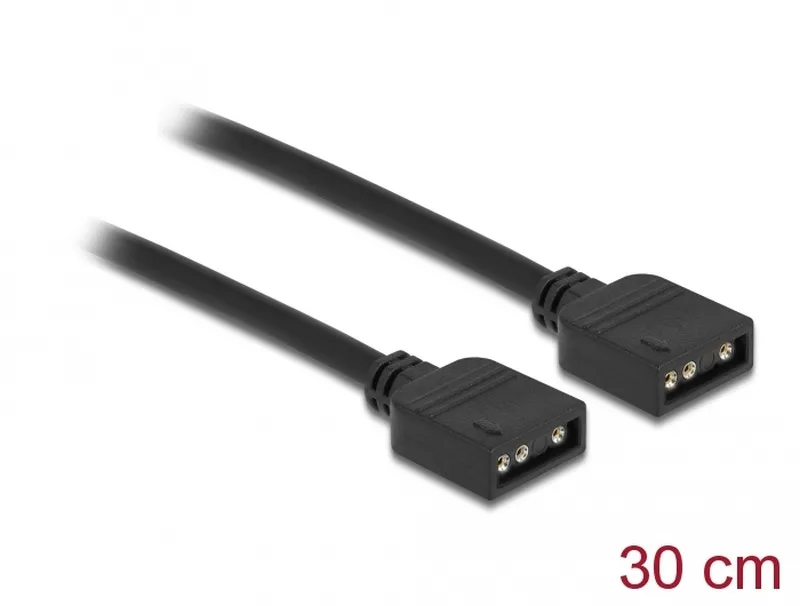 Delock Spojovací kabel RGB, 3 pinový, na 5 V LED RGB / ARGB osvětlení, délka 30