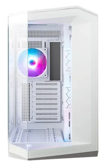 MSI skříň MAG PANO 100R PZ White/ bez zdroje/ levé a přední sklo/ 4x 120 mm A-RGB fan/ 1x USB-C/ 1x USB3.2/ bílá