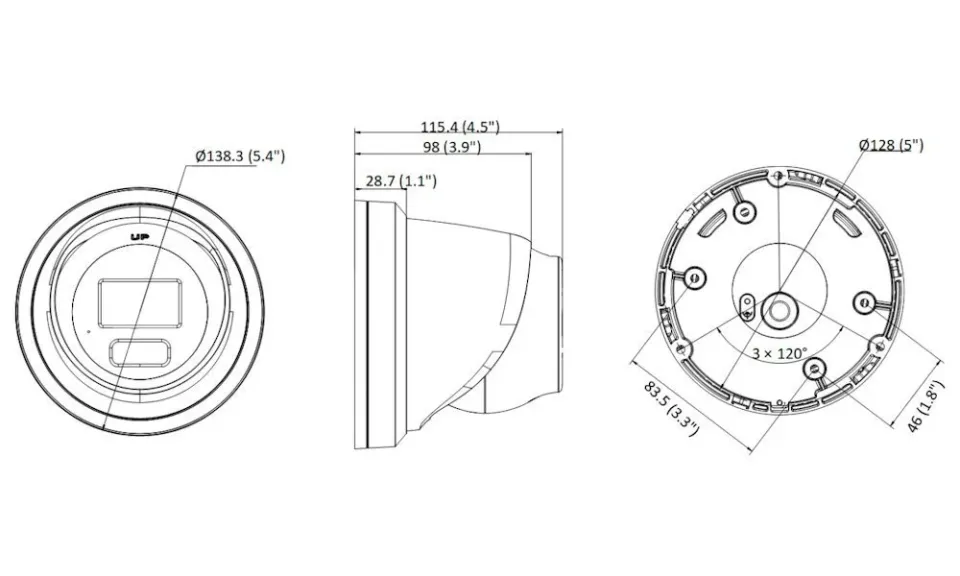 Hikvision DS-2CD2386G2H-IU(2.8mm)(eF) - 8MPix IP Turret AcuSense kamera; IR 30m, mikrofon, IP67
