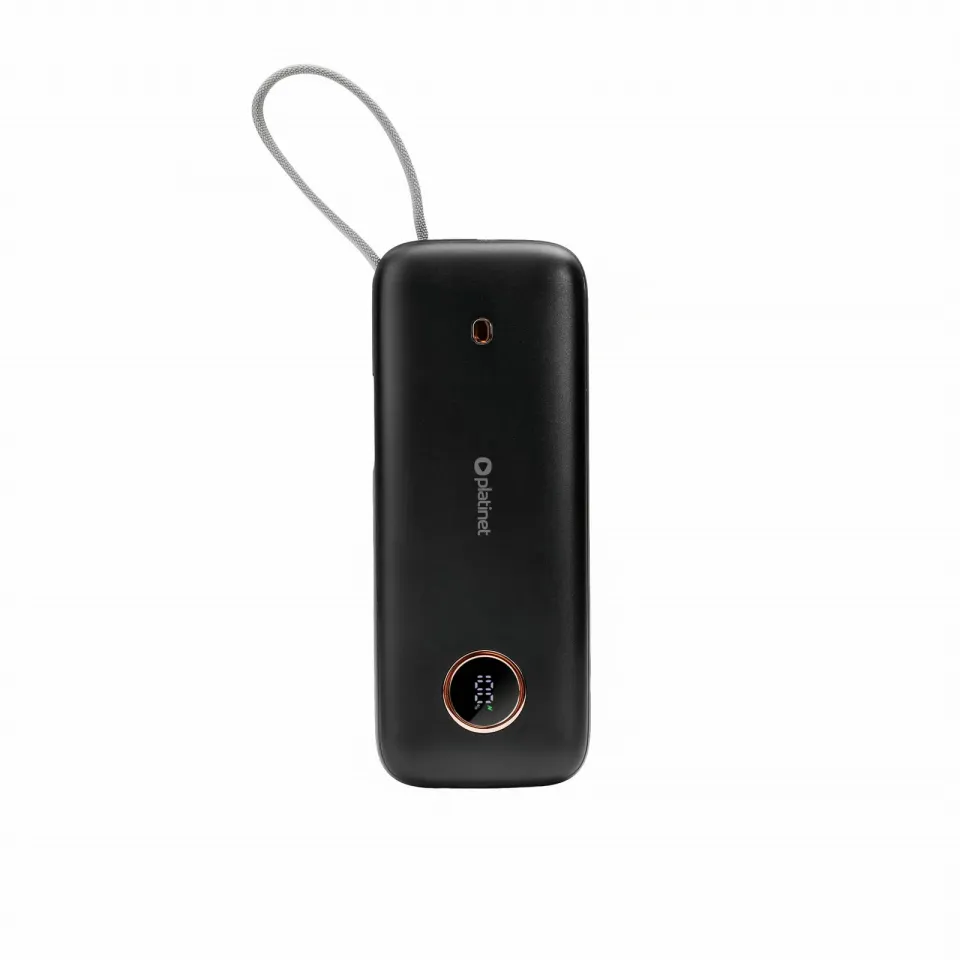 Platinet Powerbanka 20000 mAh 70W Power Delivery, 1xUSB-C, 1xUSB-A, kabel USB-C 1m, černá