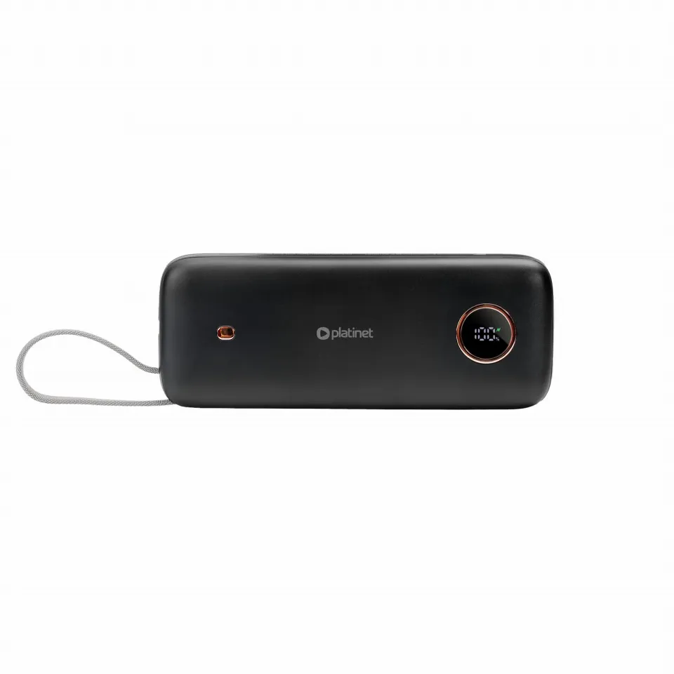 Platinet Powerbanka 20000 mAh 70W Power Delivery, 1xUSB-C, 1xUSB-A, kabel USB-C 1m, černá