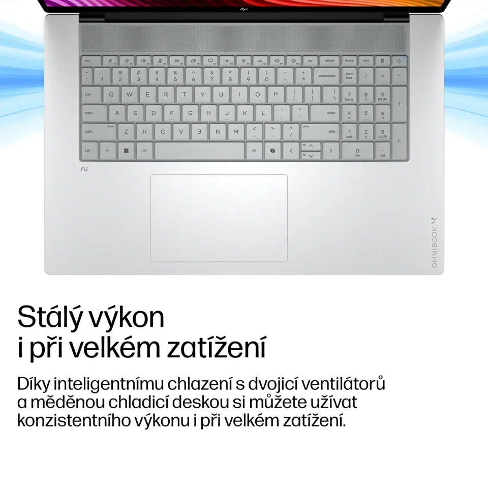 NTB HP OmniBook X NG AI PC 17-de0073ncx,Ultra X7 358H (16C) 50 NPU TOPs,50 TOPS,Touch/17.3" FHD,32GB,Win11 Pro,2Y