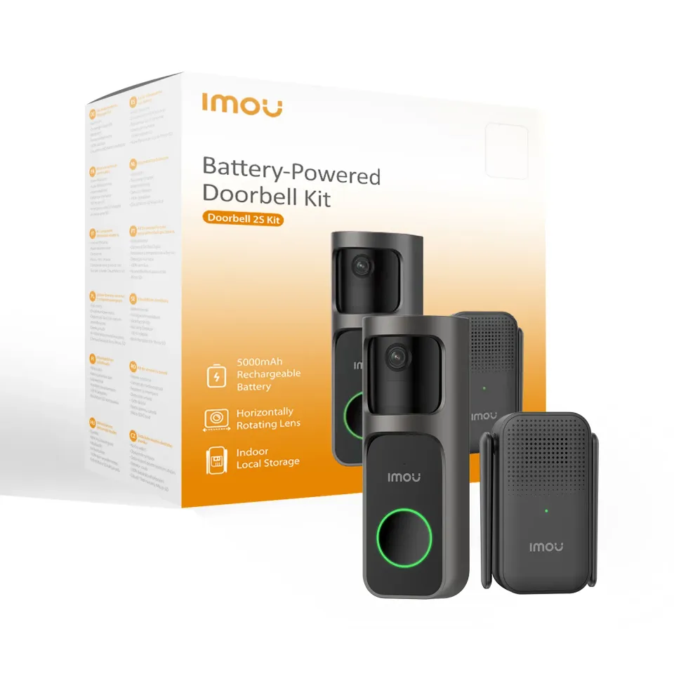 Imou chytrý domovní zvonek 2S Kit/ Wi-Fi/ 3Mpix/ 2048 x 1536/ H.265/ senzor pohybu/ IR přísvit/ černý/ CZ app