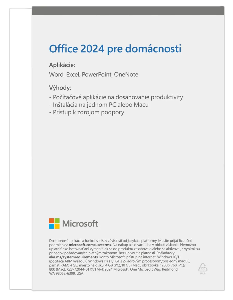 Office pro domácnosti 2024 Slovak - krabice