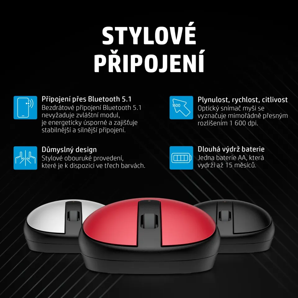 HP 240 Bluetooth Mouse White EURO - bezdrátová bluetooth myš
