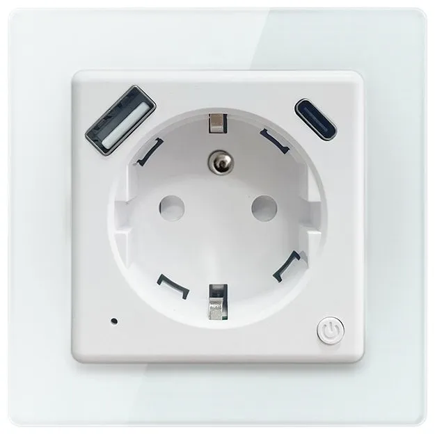 IMMAX NEO SMART chytrá vnitřní zásuvka Nexa s kolíkem (typ E)/ 16A/ 1x USB/ 1x USB-C/ PD 20W/ Wi-Fi/ LIDL/ TUYA