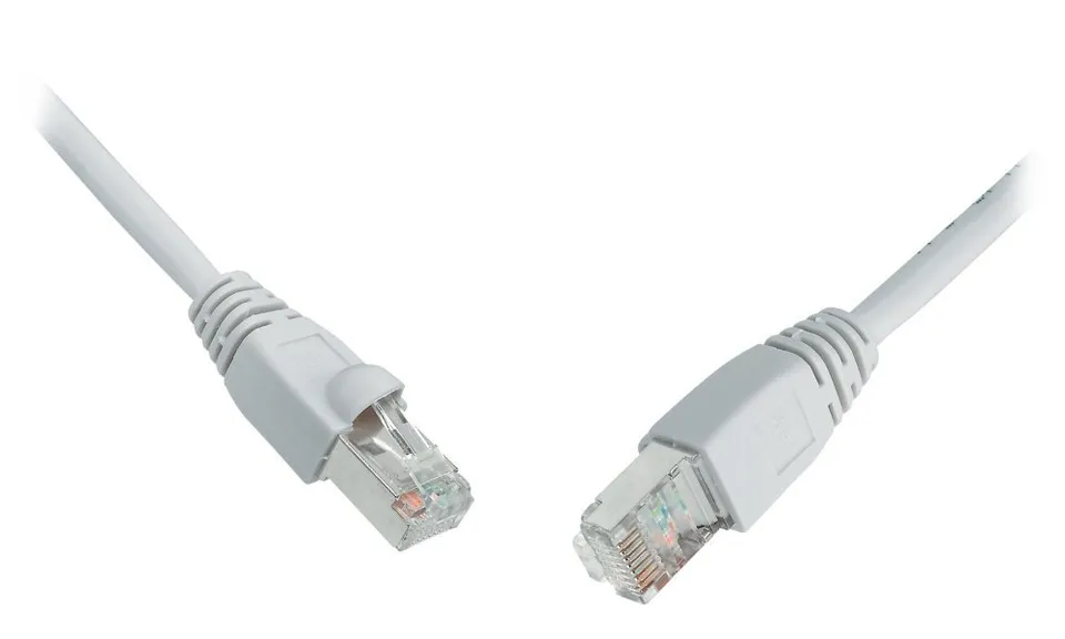 Solarix Patch kabel CAT5E SFTP PVC 1m šedý snag-proof C5E-315GY-1MB